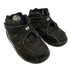 Nike Black Air‎ Jordan Suede Hook Loop Toddler Retro Sneakers Size 8